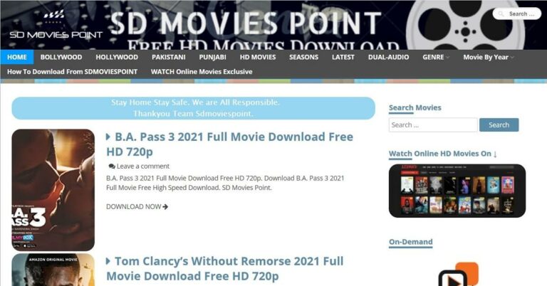 SDMoviesPoint New Link 2021: Free Bollywood Hollywood 720p Full HD Movie Download