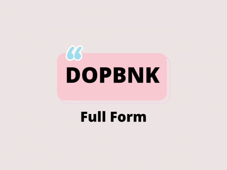 DOPBNK Full Form in Hindi