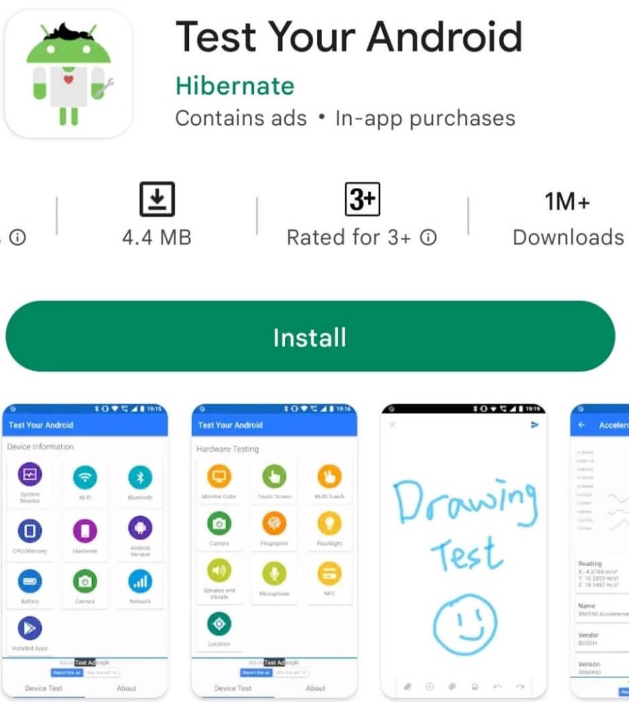 मेरे मोबाइल में क्या खराबी है पता करने के लिए Test Your Android App
