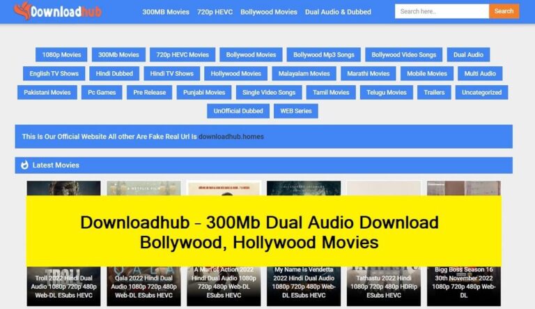 Downloadhub – 300MB Dual Audio Download Bollywood, Hollywood Movies