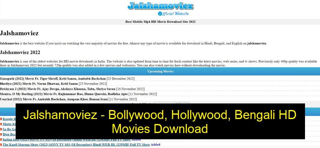 Jalshamoviez - Bollywood, Hollywood, Bengali HD Movies Download
