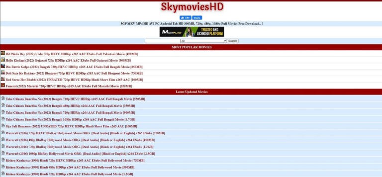 SkymoviesHD – 480p 720p Bollywood Hollywood South Indian Movies Download