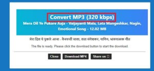 Convert YouTube Video to Mp3 and download it